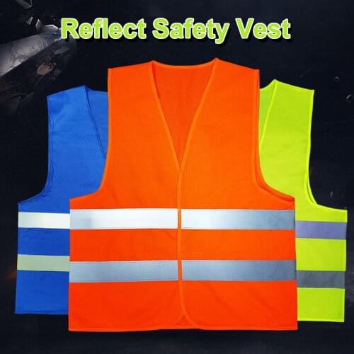 Cycling Vest High Visibility Outdoor Running Cycling Reflective Safety Vest Adjustable Elastic Strap Fluorescence Work Whole