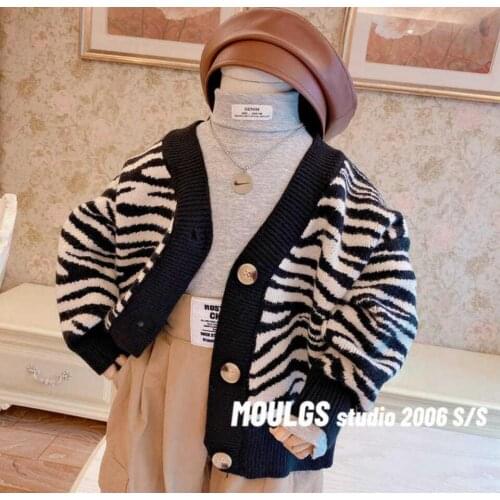 Boys Girls Spring Striped Cardigans 2 3 4 5 6 7 8 9 10 11Years Kids Knitted Cotton Woolen Sweaters