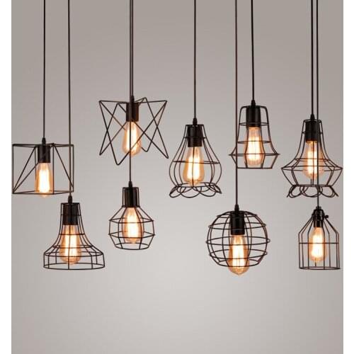 Vintage iron glass ball luminaire suspendu chandelier ceiling lustres led wall moon lamp design lamp nordic decoration home