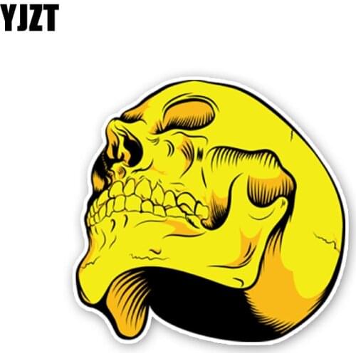 YJZT 10CM*9.7CM Creative The Arrogant Skeleton Body Car Sticker Accessories Decal 6-2490