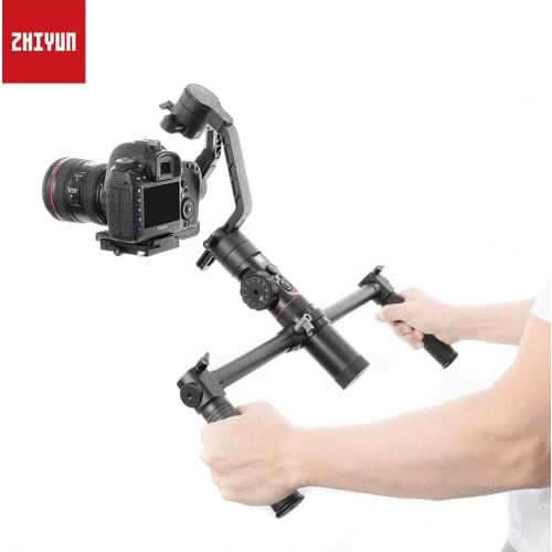 ZHIYUN Official Dual Handheld Extended Handle Accessories with 1/4 Screw Hole Grips Handbar Mount for Crane 2 Gimbal Stabilizer