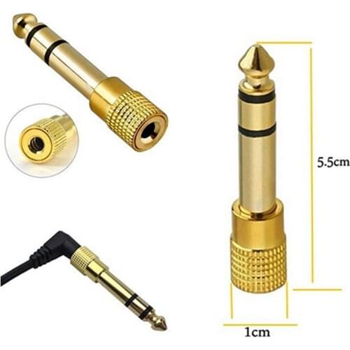 1/8 3.5mm Female to 6.5mm 1/4 Male Headphone Jack Adapter Plug Stereo Audio