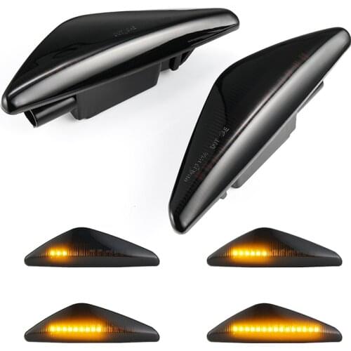 2PCS For BMW X3 F25 X5 E70 X6 E71 SB20 Smoke Dynamic Flowing LED Side Marker Signal Light Sequential Blinker Lamp