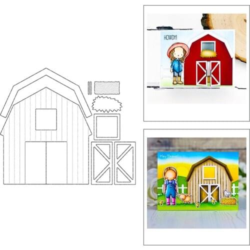 2020 New Building House Metal Cutting Dies and Background Die Paper Cut Scrapbooking For Crafts Card Making no Clear Stamps Sets