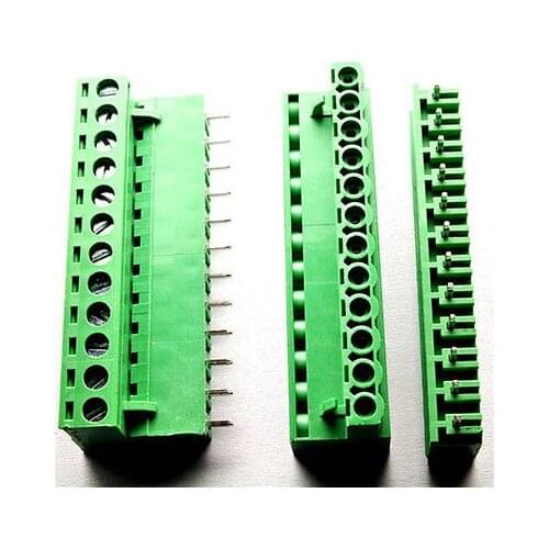 5PCS 5.08mm Pitch Right Angle 12 pin 12 way Screw Terminal Block Plug connector