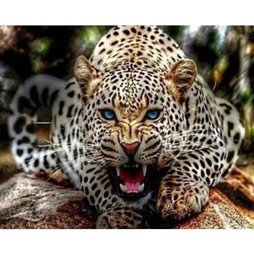 5D Diy Diamond Painting Leopard Embroidery Full Diamond Cross Stitch Needlework Set Rhinestone Crafts Mosaic Painting Wall Decor
