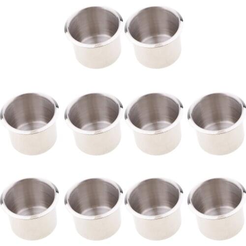 68x55mm Stainless Steel Cup Drink Holder Mount for Marine Yacht Truck RV X10