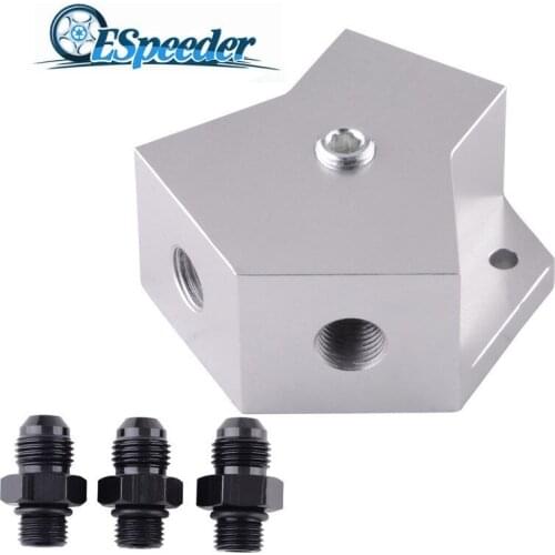 8AN Y-Block Fitting Adapter NOS Nitrous Billet Aluminum Fuel Male Flare Coupler