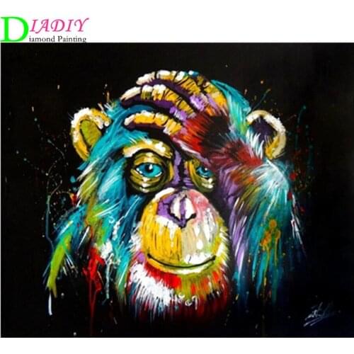 DIY 5D Diamond Painting Animal Lion Cat Cross Stitch Kit Full Drill Embroidery Mosaic Art Picture of Rhinestones Home Decor Gift