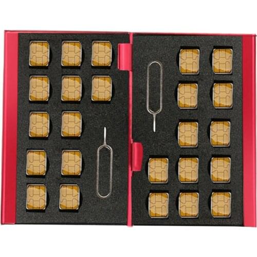 Aluminum Storage Box Bag Memory Card Case Holder Wallet For Nano SIM Card And pin