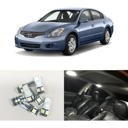 White Interior Led Package Deal ( 7Pieces) For Nissan Altima Coupe Or Sedan 2007-2012 Map Dome Trunk Step Light Bulbs