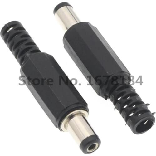 10Pcs DC Plug Male Electrical Socket Outlet DC-022 DC-005 DC-022B DC Outlet 5.5X2.1MM 5.5*2.1 5.5x2.5mm 5.5x2.5 5.5*2.1mm