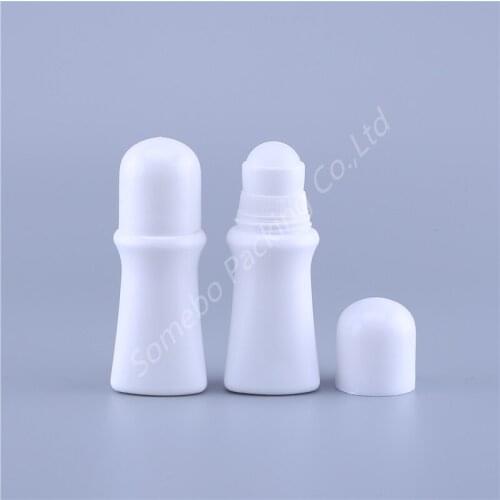 Hot sale 24/lot 50ml plastic roll on bottle, PP deodorant roll on container