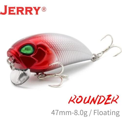 Jerry Rounder Rattling Wobble Magnetic Floating CrankBait 47m Hard Plastic Artificial Bass Trout Lure Freshwater Fishing Tackle