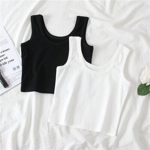 Sexy Summer Crop Top Women Solid Color Sleeveless Tanks Tops Aesthetics Vintage 90s Streetwear Pullover Harajuku Female Clothing