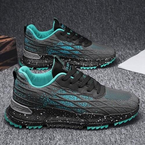 Spring Summer 4D Print Flying Weave Mens Sports Shoes Lightweight Walking Sneakers Colorful Bottom Shoes Breathable Zapatillas