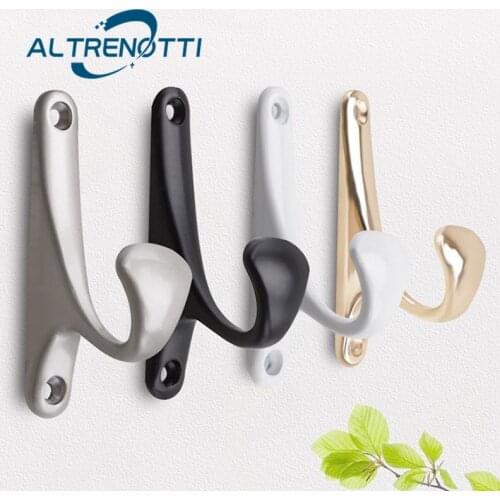 Furniture Clothes Hook Black Gold Hanger Sliver Holder Metal Zinc For Hat Bag Coat Bathroom House Hotel Hardware