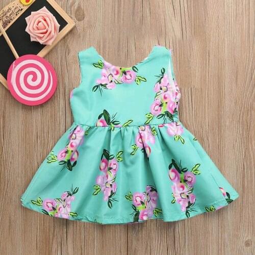 Summer Baby Dresses Baby Girls Infant Kids Floral Print Sundress Clothes Princess Casual Dress Cute Baby Girls Outfits 2021