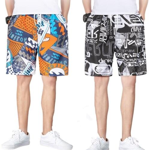 Summer Style 2021 Men Shorts Beach Short Breathable Quick Dry Loose Casual Hawaii Printing Shorts Man Plus Size XL~5XL