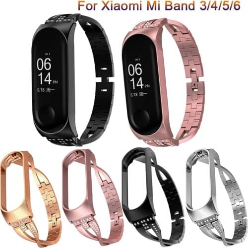 Metal Strap for Xiaomi Mi Band 6 5 4 3 Stainless Bracelet Mi Band 3 4 5 6 Miband Xiaomi Band Xiaomi Wristband Accessories Correa