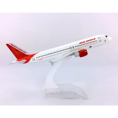 16CM 1:400 simulation Airbus A320-200 model Aircraft Air INDIA airways W Stand base Diecast alloy plane display Airplane Toys