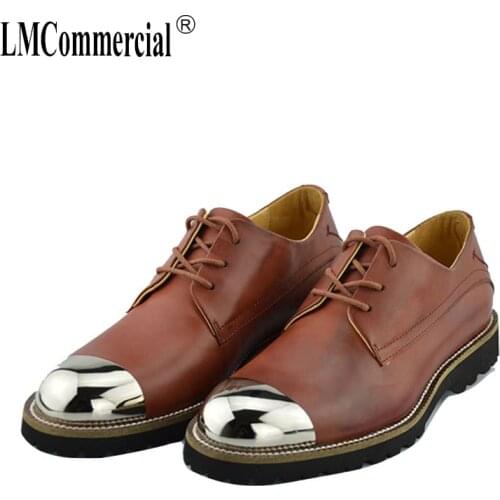 Genuine Leather mens casual shoes genuine leather spring autumn Lace-Up Business Men Shoes Man Dress Shoes all-match cowhide