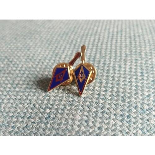 Wholesale Trowel Masonic Freemason Tool Masonry Square Compass Lapel Pin