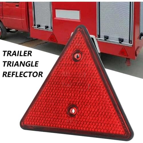 2pcs Red Rear Reflectors Triangle Reflective For Gate Posts Safety Reflectors Screw Fit Trailer Motorcycle Caravan Truck Boat