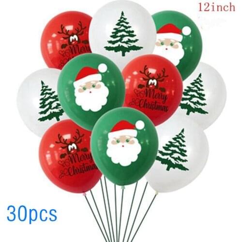Christmas Balloons Santa Cluas Elk Latex Balloon Merry Christmas Decoration for Home Xmas Ornaments Nacidad Gifts Noel 2021 New
