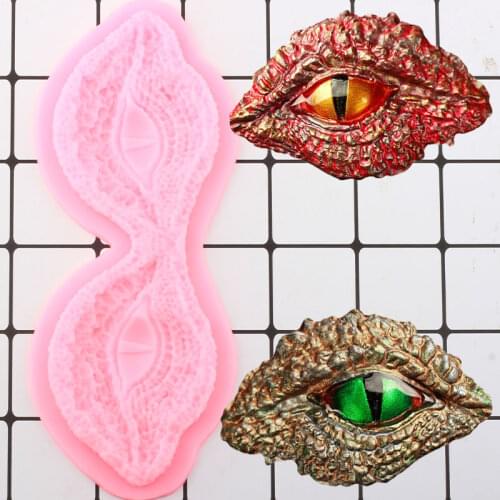 Dinosaur Eyes Silicone Mold Cake Border Fondant Molds Cupcake Topper DIY Cake Decorating Tools Candy Chocolate Gumpaste Moulds