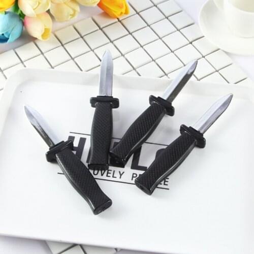 Funny Tricks Toy Retractable Blade Knife Game Halloween Party Prank Hoax Gag Joke Property Fun Scare Crime Comedy Magic Toys