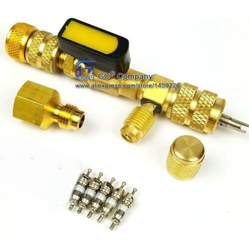 1/'4'' 5/16'' Valve Core Remover Installer for R22 R410A R404A R407C