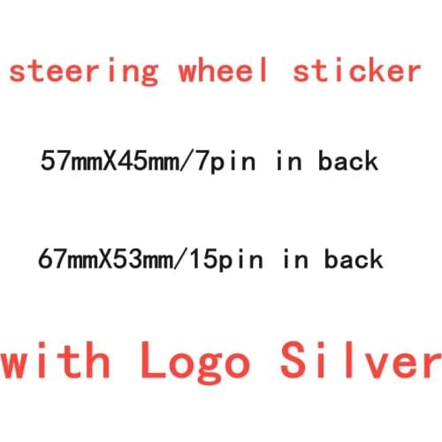 1pcs Chrome Silver ABS 3D V Auto Car Steering Wheel Logo Badge Emblem Stickers Decals Accessories ma-zda Car Styling 074