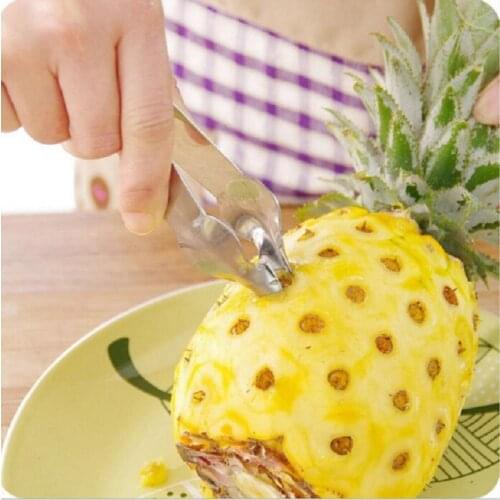 1Pcs Creative Fruit Peeler Pineapple Cutter Stainless Steel Cutter Pineapple Slicer Clips Fruit Tools, Kitchen Accessories