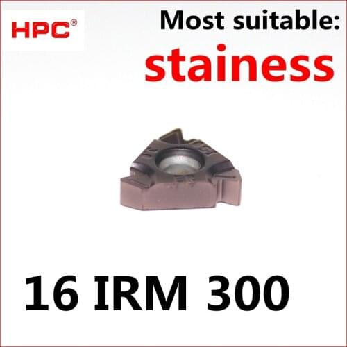 10 pcs of 16IRM300 ISO CNC most suitable for stainess cutting tools tungsten carbide thread inserts , lathe ,CNC machine