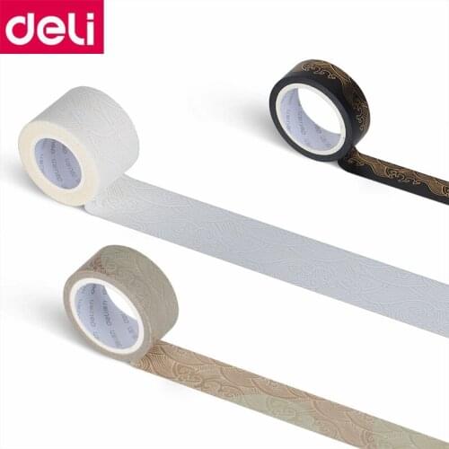 3ROLL/BOX Deli HZ042 Masking tape 15mm/20mm/30mm x 5m Decorative Adhesive Tape solid Paper washi tape Scrapbooking Sticker Label