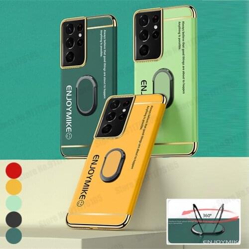 3 in 1 6D Plating Magnetic Stand Phone Case For Samsung S21 S20 Ultra A51 A71 A70 A50 A20 A30 Ultra Thin Hybrid Shockproof Cover