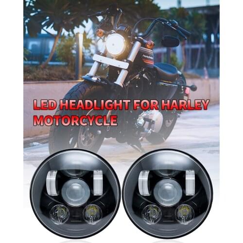5-3/4" 5.75Inch Led Headlight H4 Headlamp Motorcycle Projector 5.75" For Harley Motorcycles Sportsters XL XG XR VRSCD Dyna