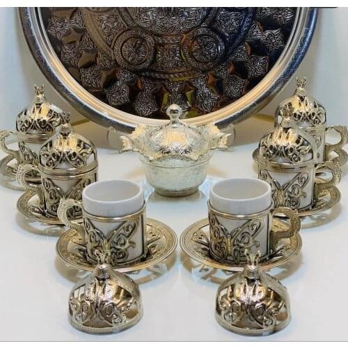 6 Person Modern Design Espresso Coffee Cup Set, Arab Turkish Handmade Design Coffee Cup Set, Super Price, 2021Turkishcoffeegift