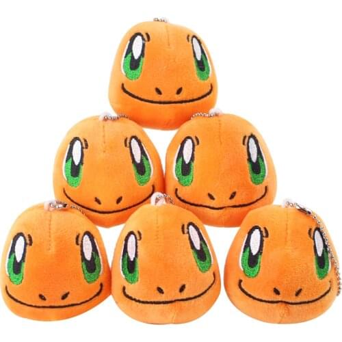 7cm 10pcs/Lot Pokemon Charmander Plush Toys Pendants Soft Stuffed Key Chains Doll Gifts