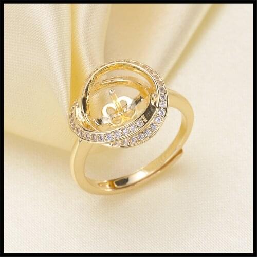 925 silver fine jewelry accessories wholesale diy handmade unique semi mount ring settings pearl jewelry making for women