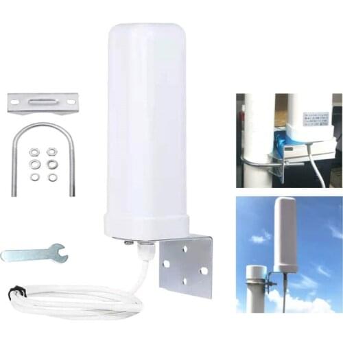 2021 New High Gain 12dBi External Dual SMA Male 3G 4G LTE Bracket Mount Signal Booster Antenna for Mobile MiFi Hotspot Router