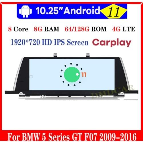 10.25" Android 10 8GB ROM Car Multimedia Player GPS Navigation for BMW 5 Series GT F07 2009-2016 with BT Wi-Fi 4G LET