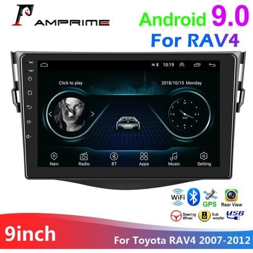 AMPrime 9" 2din Stereo Radio Car android Multimedia player For Toyota RAV4 2007-2012 GPS Wifi Bluetooth Auto Radio Phonelink