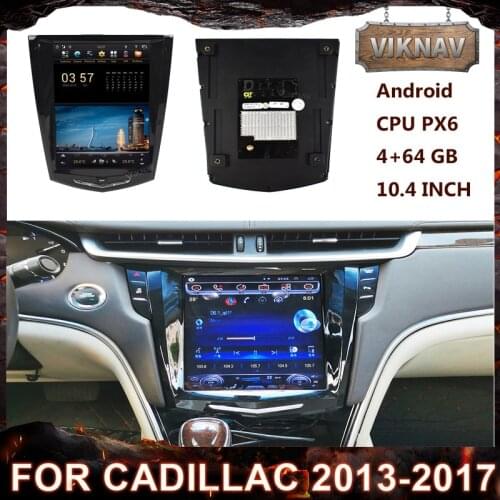 PX6 10.4 inch vertical screen car stereo radio DVD player For Cadillac 2013-2017 GPS navigation Head Unit multimedia Recorder
