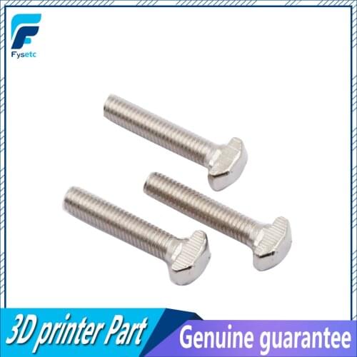 50pcs M5X10/12/16/20/25 T Hammer Head Bolt Screws Nickel Plated for 2020 Series Slot 6 Aluminum Profile Connector Accessories