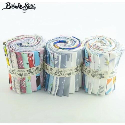 Booksew Telas Patchwork Algodon 100% Cotton Fabric Flowers Cartoon Animal Printed 20x25 cm DIY Tissu Toys Pollow Sewing Material