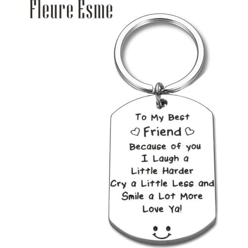 Thank You Keychain Christmas Gift for Best Friend BFF Sister My Best Friend Birthday Wedding Graduation Gift for Girls Woman