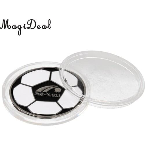 MagiDeal Professional Sturdy Alloy Football Soccer Referee Flip Coin Judge Toss Coin Pick Side Finder with Plastic Case