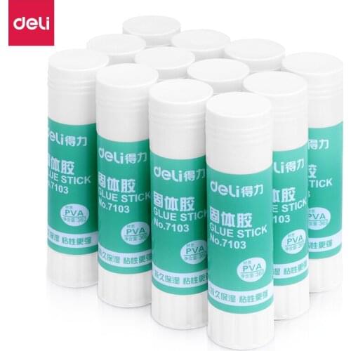 Deli 36g 12pcs/box High Viscosity PVA Solid Glue Stick Office Supplies 7103
